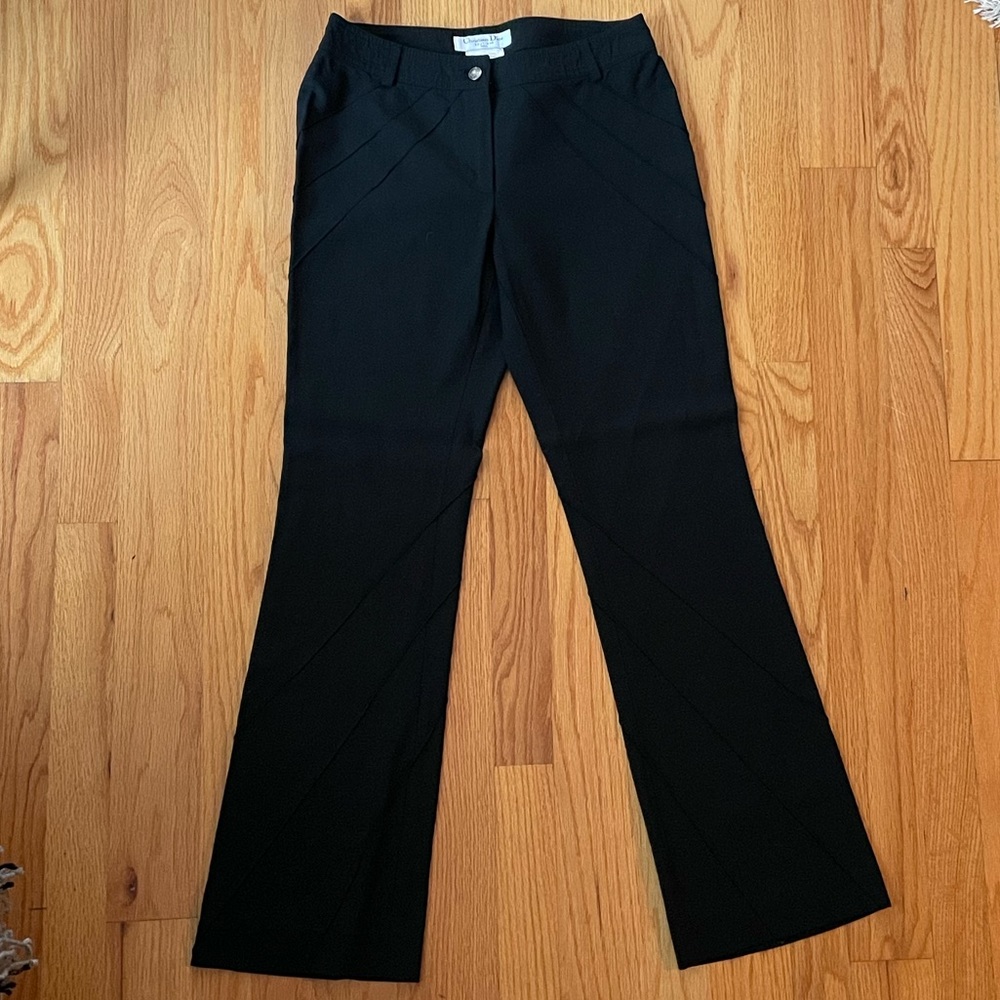 Christian Dior Y2K Black Pants with interesting detail
